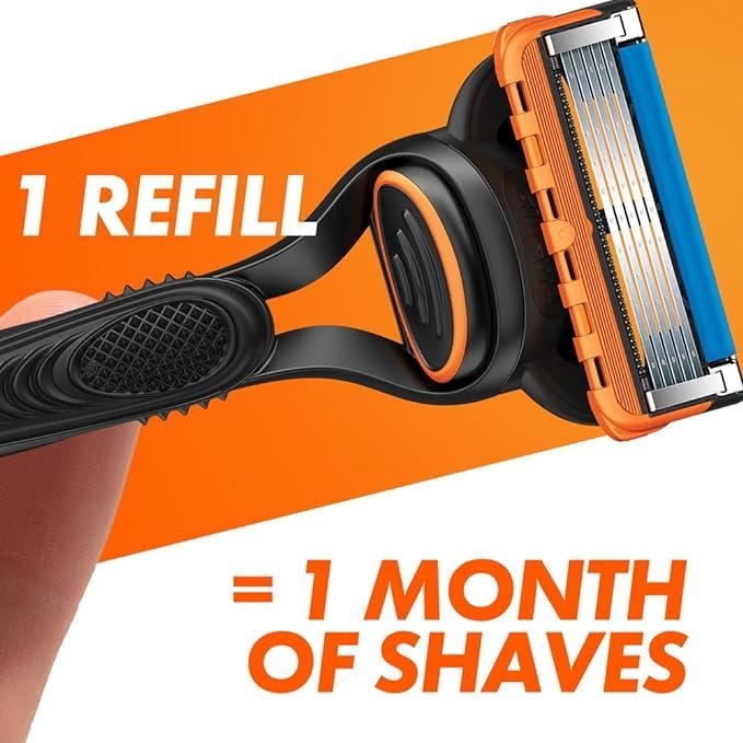 Gillette Fusion5 Razor Blades Men, Pack of 11 Razor Blade Refills with Precision Trimmer - Image 3