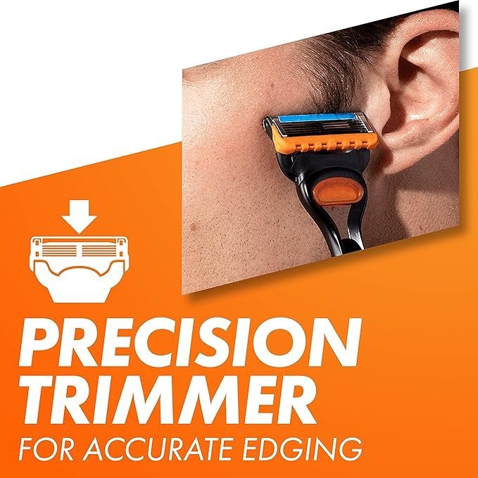 Gillette Fusion5 Razor Blades Men, Pack of 16 Razor Blade Refills with Precision Trimmer, - Image 3