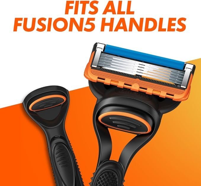 Gillette Fusion5 Men's Razor + 10 Razor Blade Refills with Precision Trimmer, 5 Anti-Friction Razor Blades - Image 4