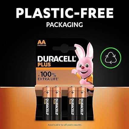 Duracell Plus AA Batteries (24 Pack) - Alkaline 1.5V - Up To 100% Extra Life - Reliability For Everyday Devices - 0% Plastic Packaging - 10 Year Storage - LR6 MN1500 - Image 2