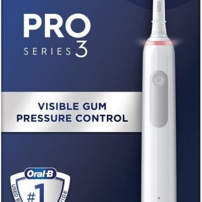 Oral-B Pro 3 Electric Toothbrush For Adults, 1 Cross Action Toothbrush Head, 3 Modes