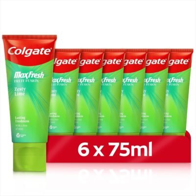 Colgate Max Fresh Fruit Fusion Peaches & Cream Flavoured Toothpaste 6 X 75ml