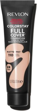 Revlon ColorStay Full Cover Matte Foundation - Ivory (110) | Longwear, Heat & Sweat Resistant, 30ml